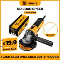 DEKO 110V Angle Grinder, 12,000 RPM, 7.5A, Ideal for Sanding, Grinding, Cutting, Professional Electric Tool. Portable Handle ...