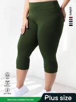 【plus Size】 Solid Leggings, Casual Comfy Skinny Pants, Leggings for Women, Summer Bottoms for Daily Workout Yoga Wear, Gy...