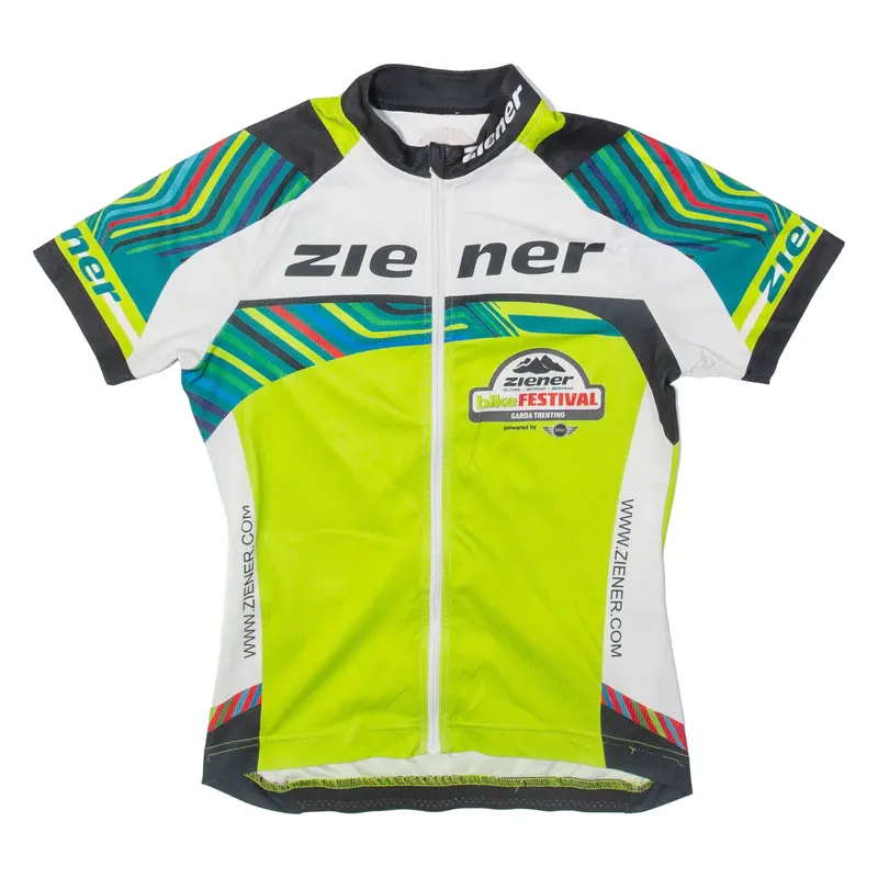 ZIENER Full Zip Cycling Womens Jersey Green M