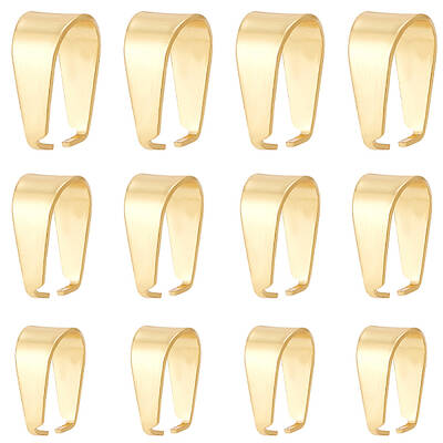 120Pcs 3 Size 304 Stainless Steel Snap on Bails