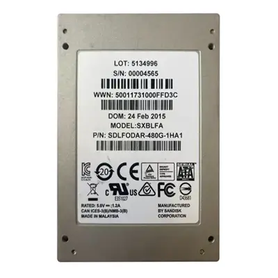 SDLFODAR-480G-1HA1 SanDisk CloudSpeed Ascend 480GB SATA 6GB/s 2.5-Inch Solid State Drive