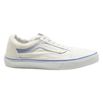 VANS Old Skool Low Top Trainers White Canvas Mens UK 6.5