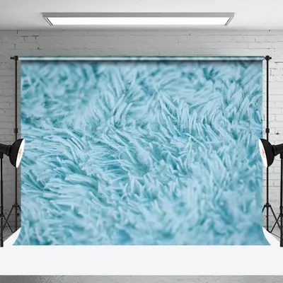 Blue Realistic Villus Fabric Texture Bokeh Backdrop - Aperturee