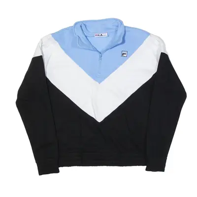 FILA Sweatshirt Black 1/4 Zip Womens XL