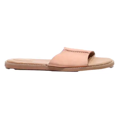 CLARKS Slider Sandals Pink Leather Womens UK 6.5