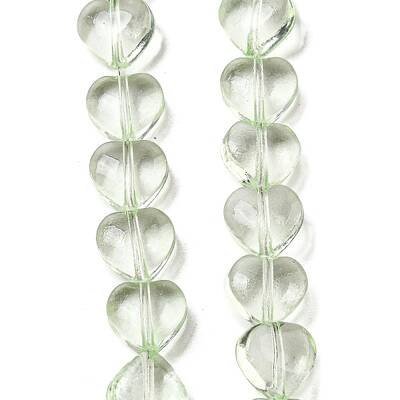 Baking Paint Transparent Glass Beads Strands