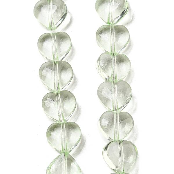 Baking Paint Transparent Glass Beads Strands