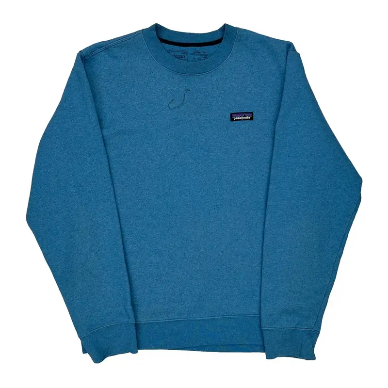 Patagonia Long Sleeve T-Shirt - Medium Blue Cotton Blend