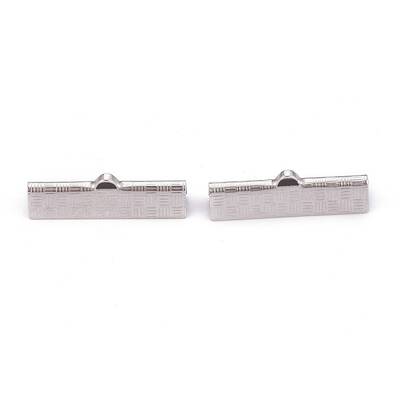 Tarnish Resistant 304 Stainless Steel Ribbon Crimp Ends