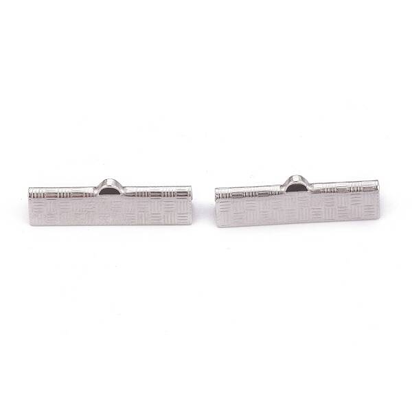 Tarnish Resistant 304 Stainless Steel Ribbon Crimp Ends