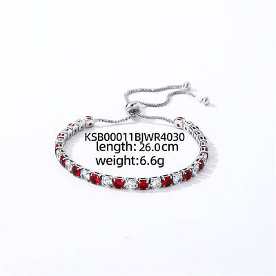 Brass Micro Pave Cubic Zirconia Slider Bracelets for Woman
