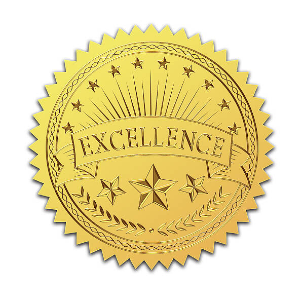 Self Adhesive Gold Foil Embossed Stickers