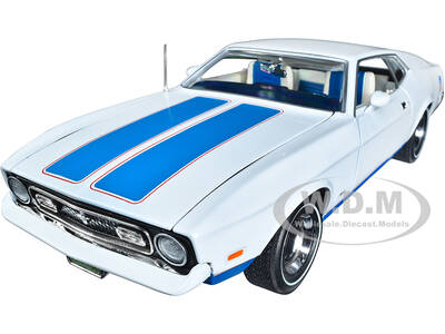 1972 Ford Mustang Sprint White with Blue Stripes \
