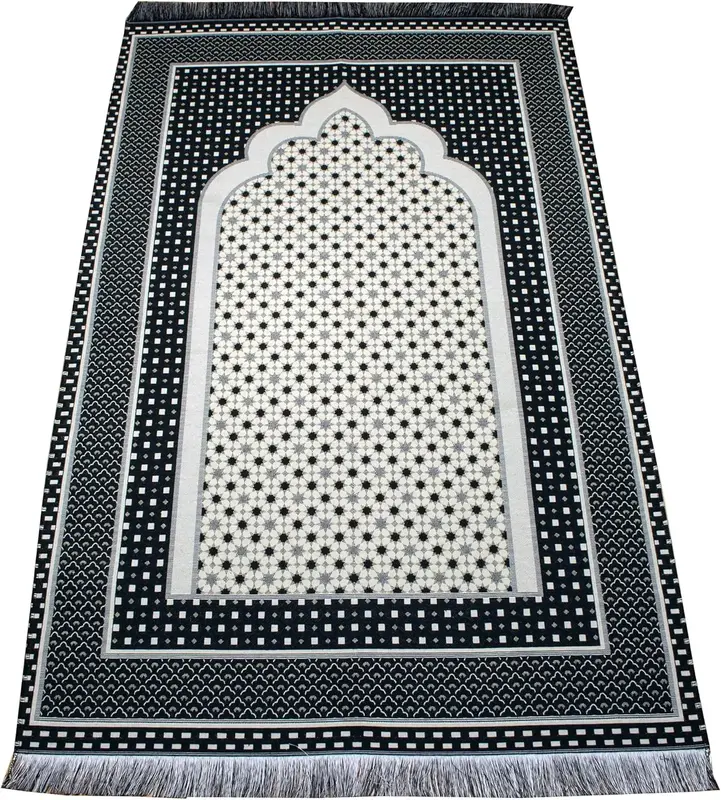 Turkish Islamic Prayer Mat Janamaz Sajjadah | Thin Woven Cotton Praying Rug Ramadan Eid Gift | Traditional Muslim Sejada