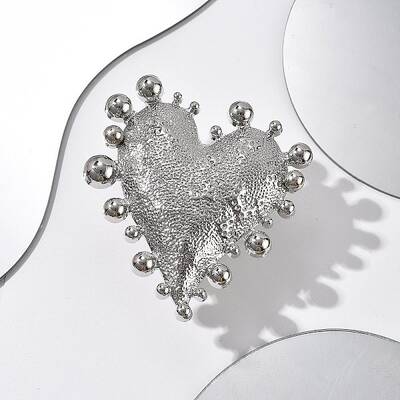 Heart Alloy Open Cuff Rings