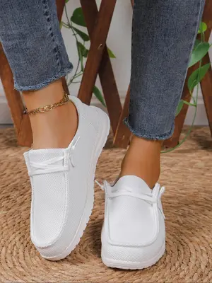 Women's Casual Comfortable Low Top Slip on Shoes, 1 Pair Lightweight Breathable Comfortable Sports Running Shoes for Daily We...