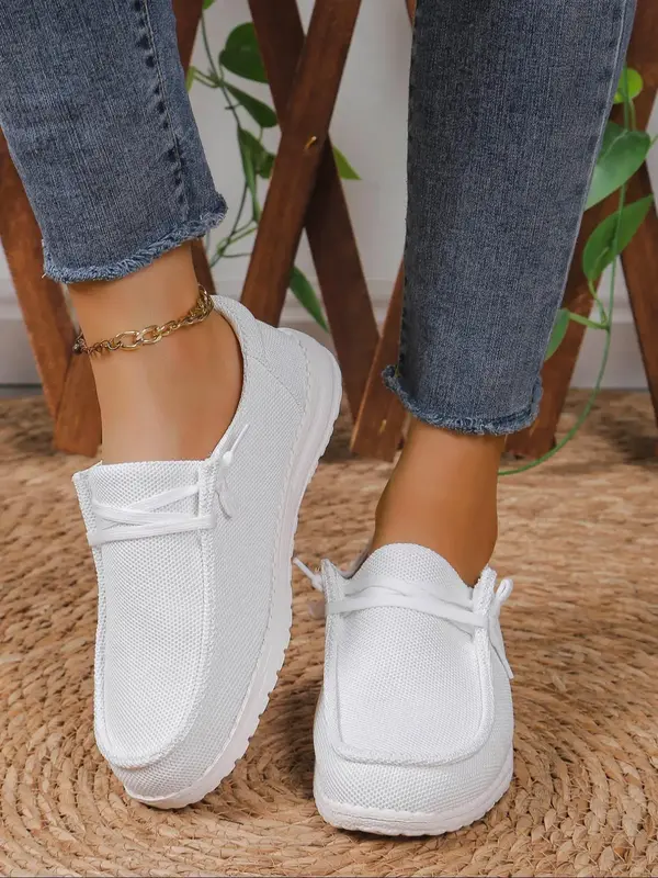 Women's Casual Comfortable Low Top Slip on Shoes, 1 Pair Lightweight Breathable Comfortable Sports Running Shoes for Daily We...