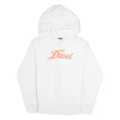 DIESEL Womens White Hoodie L