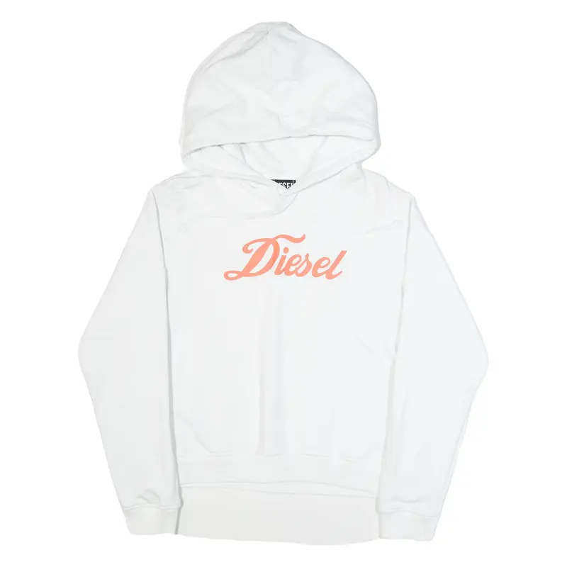 DIESEL Womens White Hoodie L