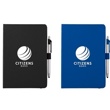 100 Customized 6 x 8.5 Crown Journal with Pen-Stylus - Elastic ...