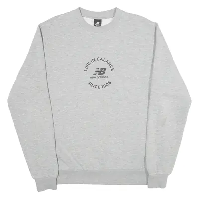 NEW BALANCE Womens Sweatshirt Grey 90s M