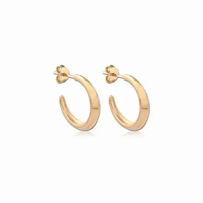 Crescent Hoops Gold Small | Size: .75 in.