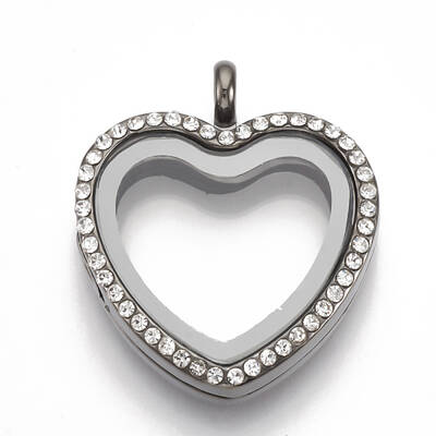 Alloy Magnetic Locket Pendants