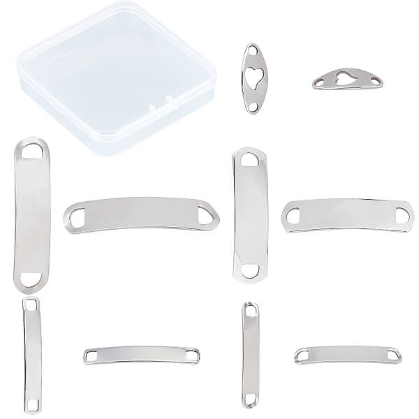 50Pcs 5 Style 201 Stainless Steel Links Connectors