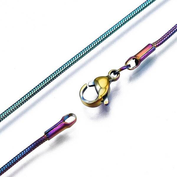 Ion Plating(IP) 304 Stainless Steel Snake Chain Necklace