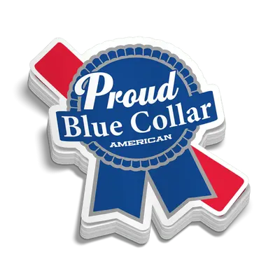 Proud Blue Collar Hard Hat Decal