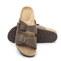 FITORY Women's Flat Cork Footbed Sandals, Open Toe Adjustable Slides, Outdoors Slippers with Arch Insoles for Summer Size 6-1...