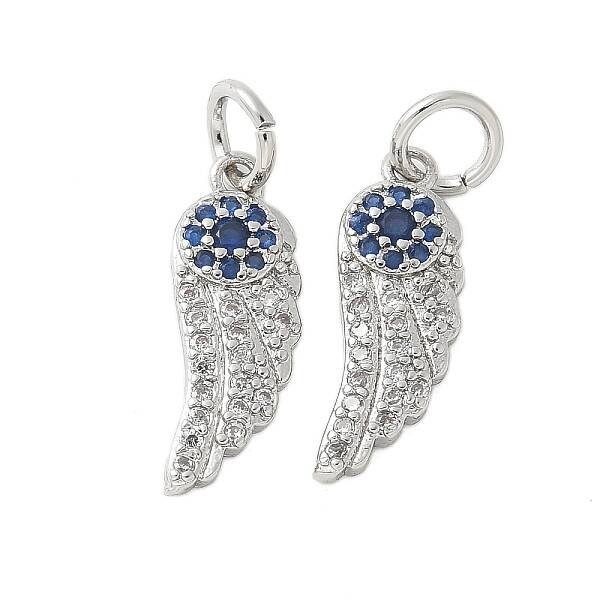 Brass Micro Pave Cubic Zirconia Pendants