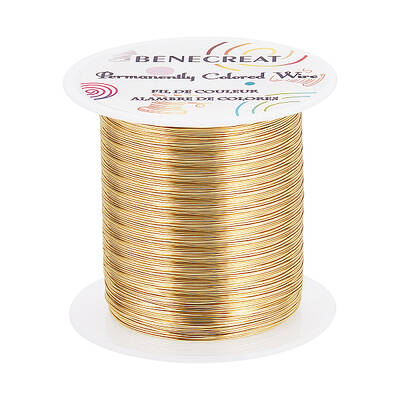 BENECREAT 26 Gauge/0.4mm 120m Jewelry Beading Wire Tarnish Resistant Copper Wire for Beading Wrapping and Other Jewelry Craft...