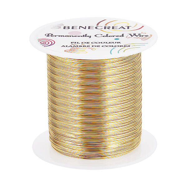 BENECREAT 26 Gauge/0.4mm 120m Jewelry Beading Wire Tarnish Resistant Copper Wire for Beading Wrapping and Other Jewelry Craft...