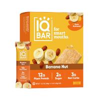 IQBAR Banana Nut (12 Bars) - Brain and Body Plant Protein Bars - 12 Count, Low Carb, High Fiber, Gluten Free, Vegan & Low Sug...