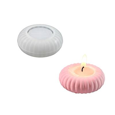 Flat Round Silicone Candle Holder Molds