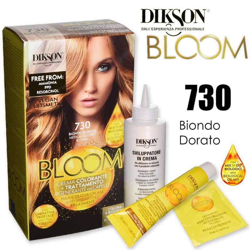 Dikson Bloom Coloring Cream With Keratin 730 Golden Blonde