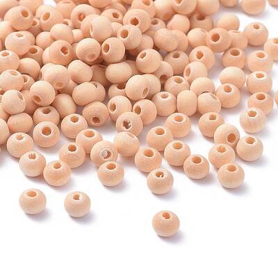 Round Unfinished Wood Beads
