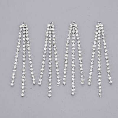 Brass Rhinestone Cup Chain Big Pendants