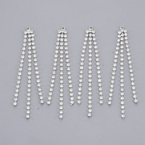 Brass Rhinestone Cup Chain Big Pendants