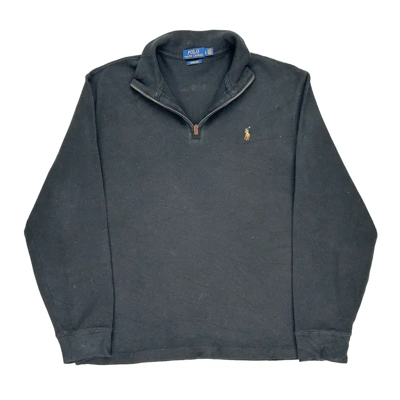 Polo By Ralph Lauren 1/4 Zip - Large Black Cotton