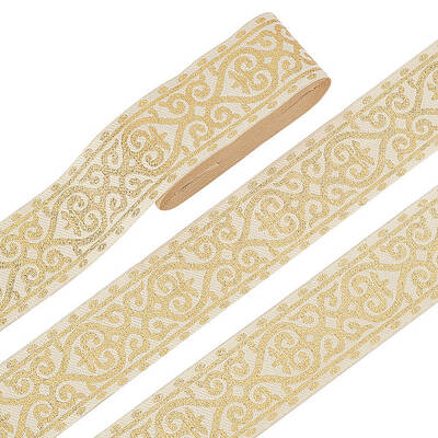 7M Ethnic Style Polyester Jacquard Heart Ribbon