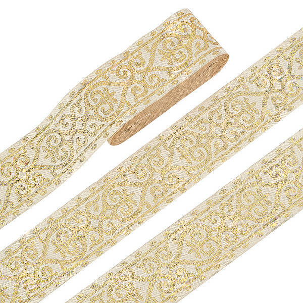 7M Ethnic Style Polyester Jacquard Heart Ribbon