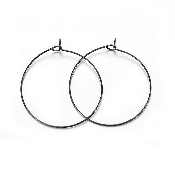 304 Stainless Steel Hoop Earring Settings