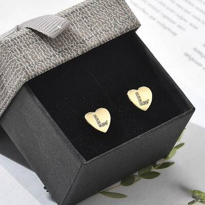 Rack Plating Brass Micro Pave Clear Cubic Zirconia Stud Earrings