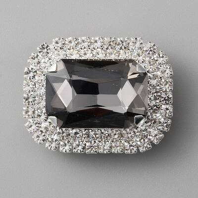 Glass Rhinestone Rectangle Shoe Decorations