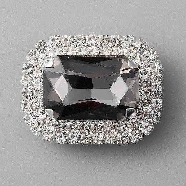 Glass Rhinestone Rectangle Shoe Decorations