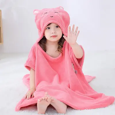 Infant Baby Bathing Hooded Bath Towel Cloak Cloak | Color: 1 color | Child size: 66cm