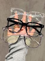 Simple Anti-blue Light Glasses, Basic Stylish Square Frames Fashion Eyeglasses for Women & Men, Fashion Casual Trendy Frames ...