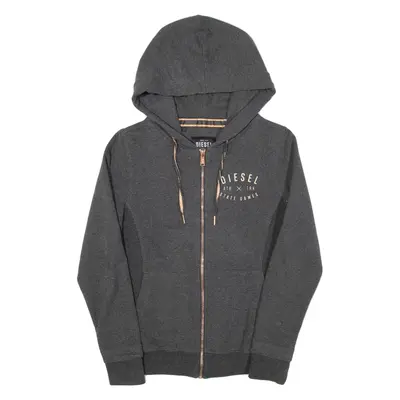 DIESEL Womens Grey Hoodie Full Zip XS